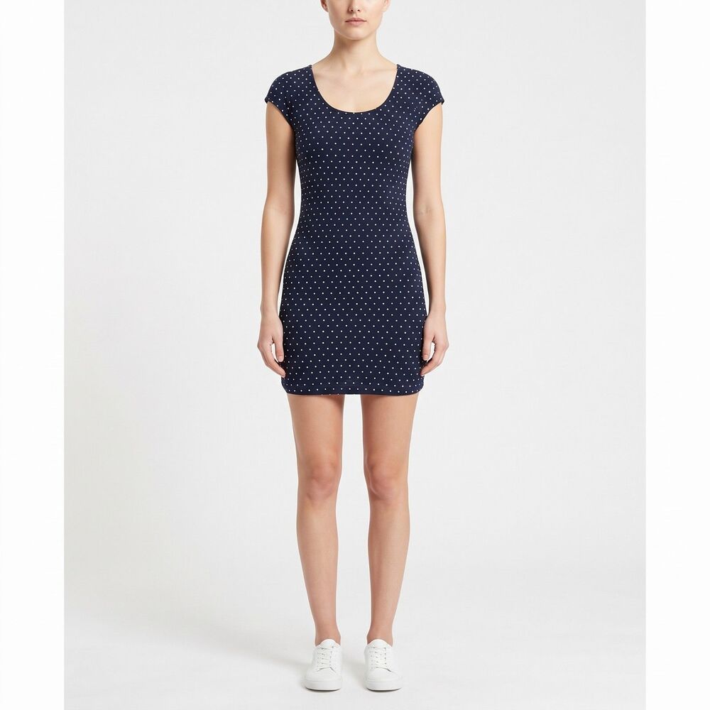 Madewell Polka Dot Viscose Mini Dress Size Small Black White Print